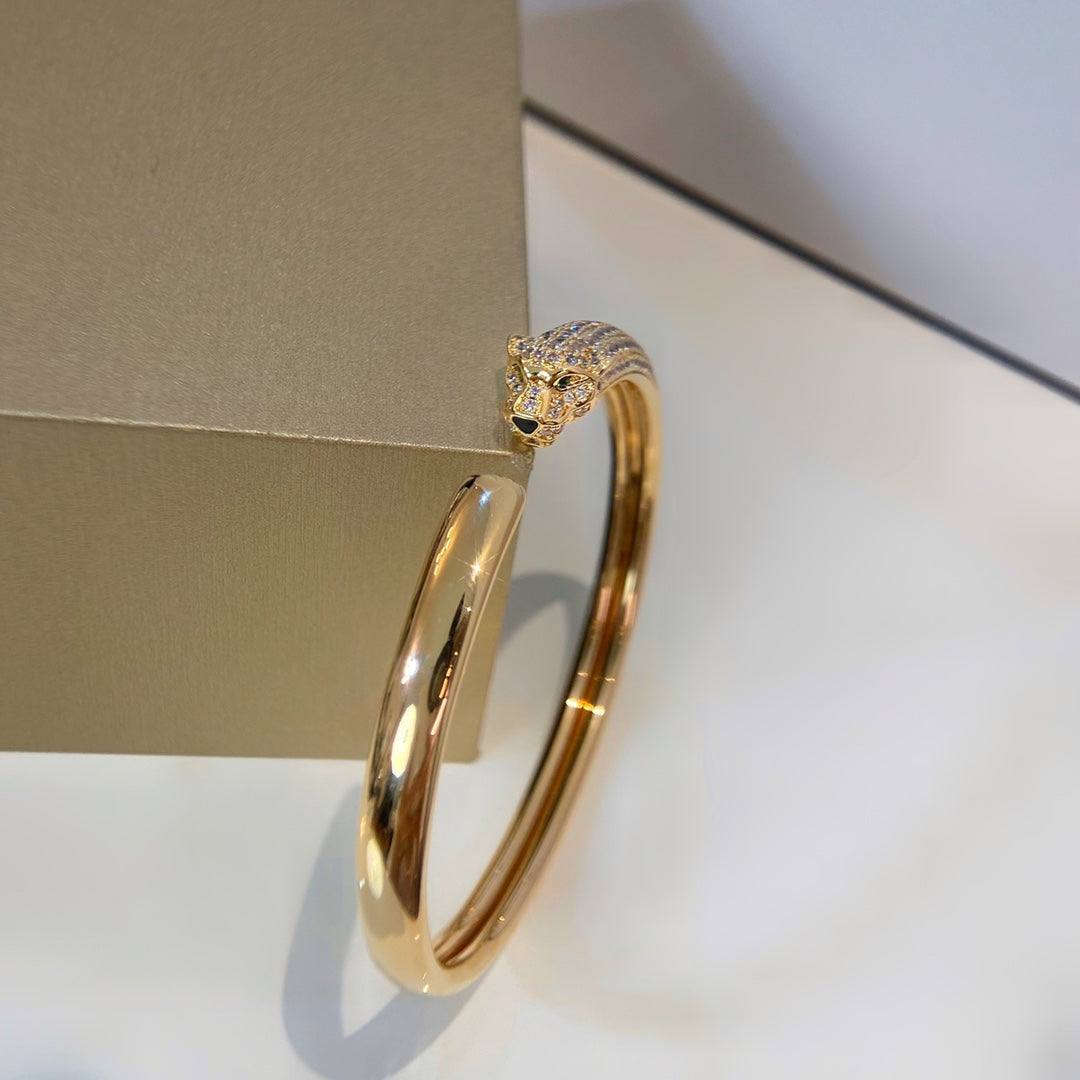 [Lunabriance]PANTHERE GOLD DIAMOND OPEN BRACELET