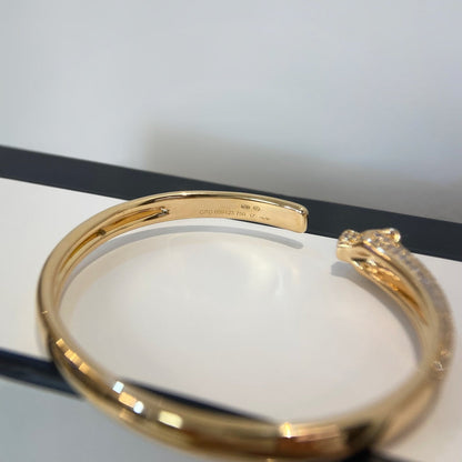 [Lunabriance]PANTHERE GOLD DIAMOND OPEN BRACELET