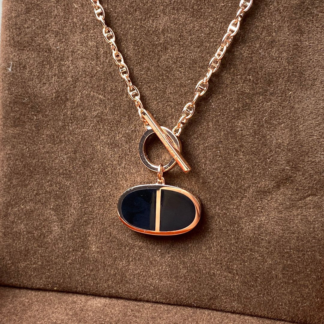 [Lunabriance]CHAINE VERSO BLACK CERAMIC NECKLACE