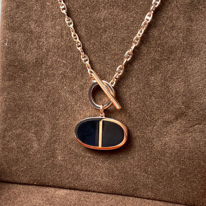 [Lunabriance]CHAINE VERSO BLACK CERAMIC NECKLACE