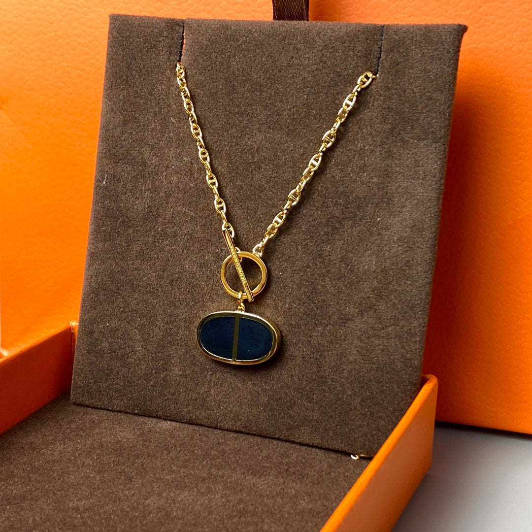 [Lunabriance]CHAINE VERSO BLACK CERAMIC NECKLACE