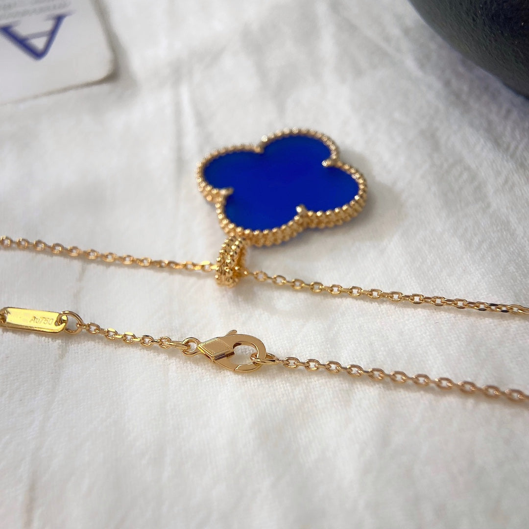 [Lunabriance]CLOVER 25MM NECKLACE TURQUOISE ROSE GOLD