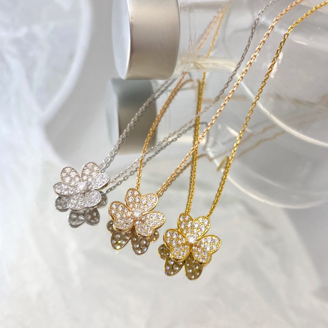 [Lunabriance]FLOWER DIAMOND NECKLACE