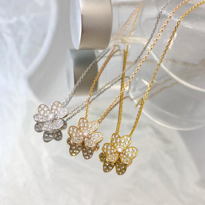[Lunabriance]FLOWER DIAMOND NECKLACE