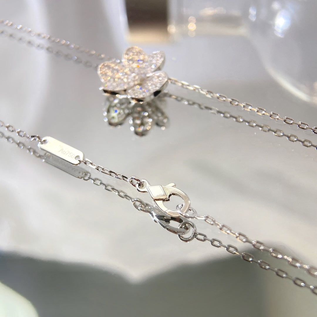 [Lunabriance]FLOWER DIAMOND NECKLACE