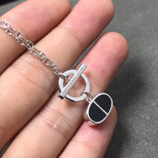 [Lunabriance]CHAINE VERSO BLACK CERAMIC  NECKLACE