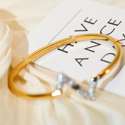 [Lunabriance]VOLTE UPSITE DOWN GOLD DIAMOND BRACELET