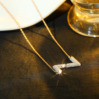 [Lunabriance]VOLT SILVER DIAMOND PEDANT NECKLACE