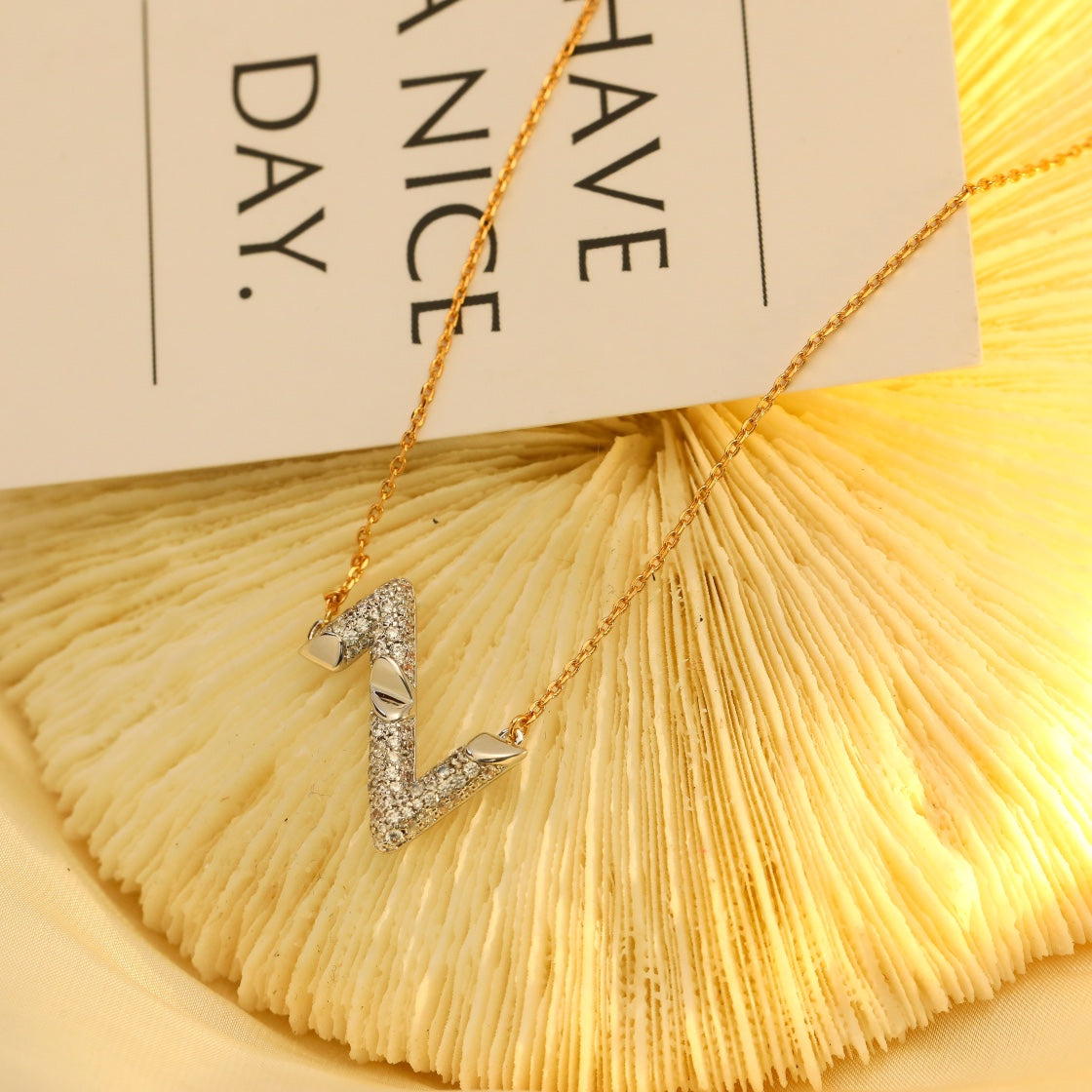 [Lunabriance]VOLT SILVER DIAMOND PEDANT NECKLACE