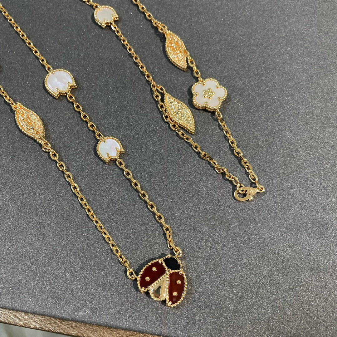 [Lunabriance]LUCKY SPRING 15 MOTIFS GOLD NECKLACE