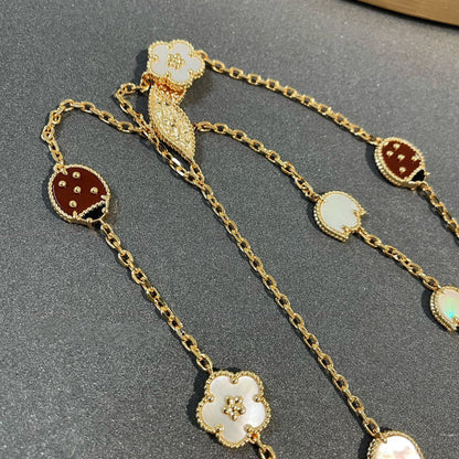 [Lunabriance]LUCKY SPRING 15 MOTIFS GOLD NECKLACE
