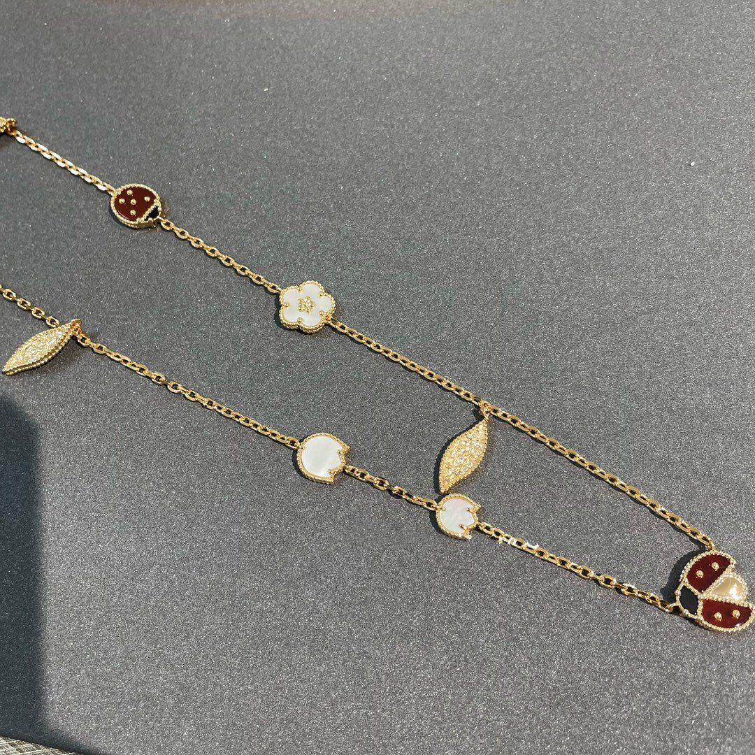 [Lunabriance]LUCKY SPRING 15 MOTIFS GOLD NECKLACE