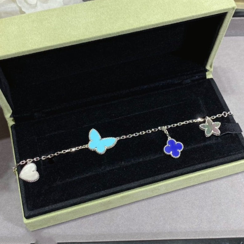 [Lunabriance]LUCKY SPRING SILVER BRACELET 4 MOTIF