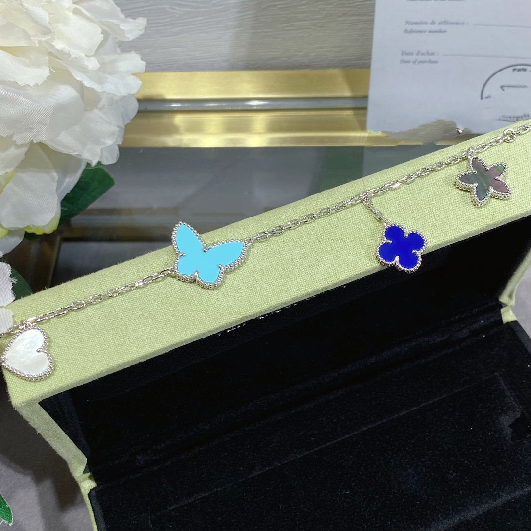 [Lunabriance]LUCKY SPRING SILVER BRACELET 4 MOTIF