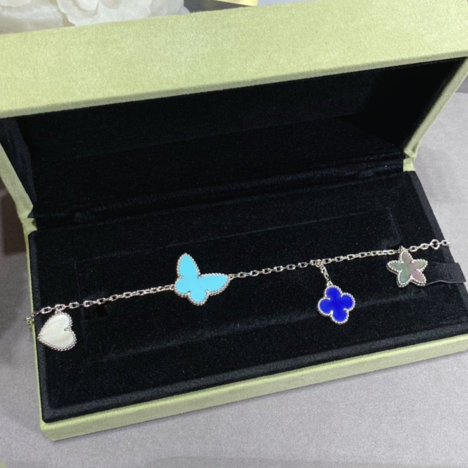 [Lunabriance]LUCKY SPRING SILVER BRACELET 4 MOTIF