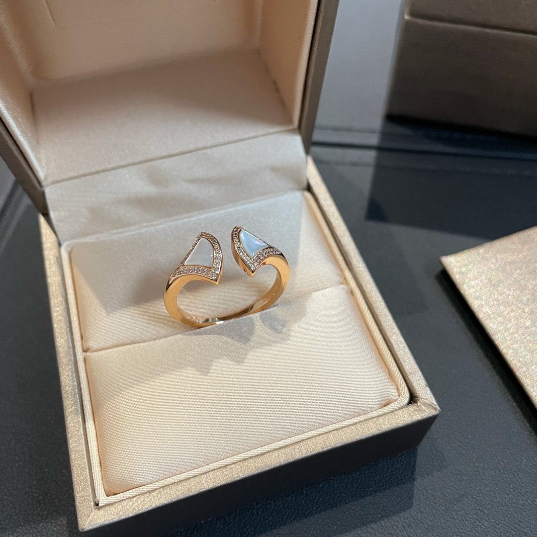 [Lunabriance]DREAM MOP DIAMOND OPEN RING