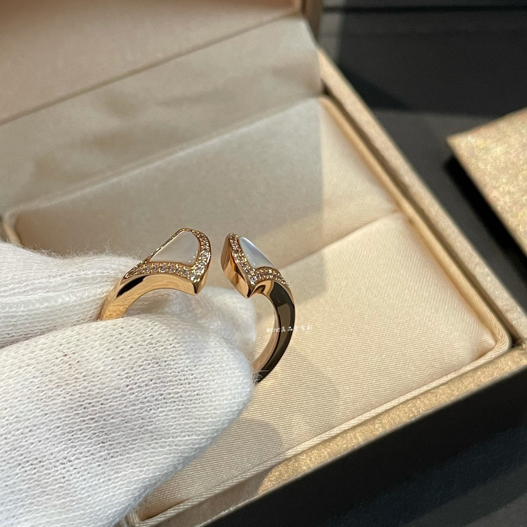 [Lunabriance]DREAM MOP DIAMOND OPEN RING
