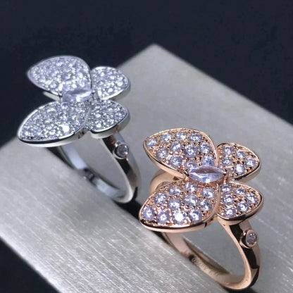 [Lunabriance]BUTTERFLY PINK GOLD DIAMOND RING
