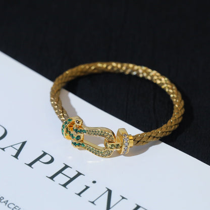 [Lunabriance]FORCE 10 GOLD GREEN DIAMOND PAVED