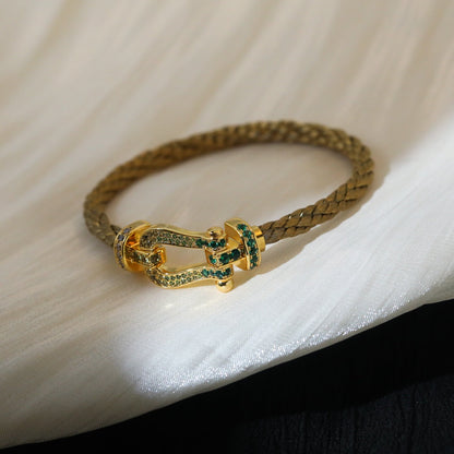 [Lunabriance]FORCE 10 GOLD GREEN DIAMOND PAVED