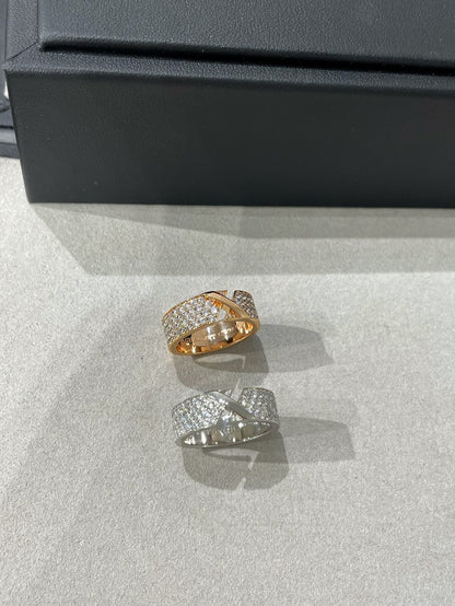 [Lunabriance]LIENS EVIDENCE  DIAMOND PAVED RING