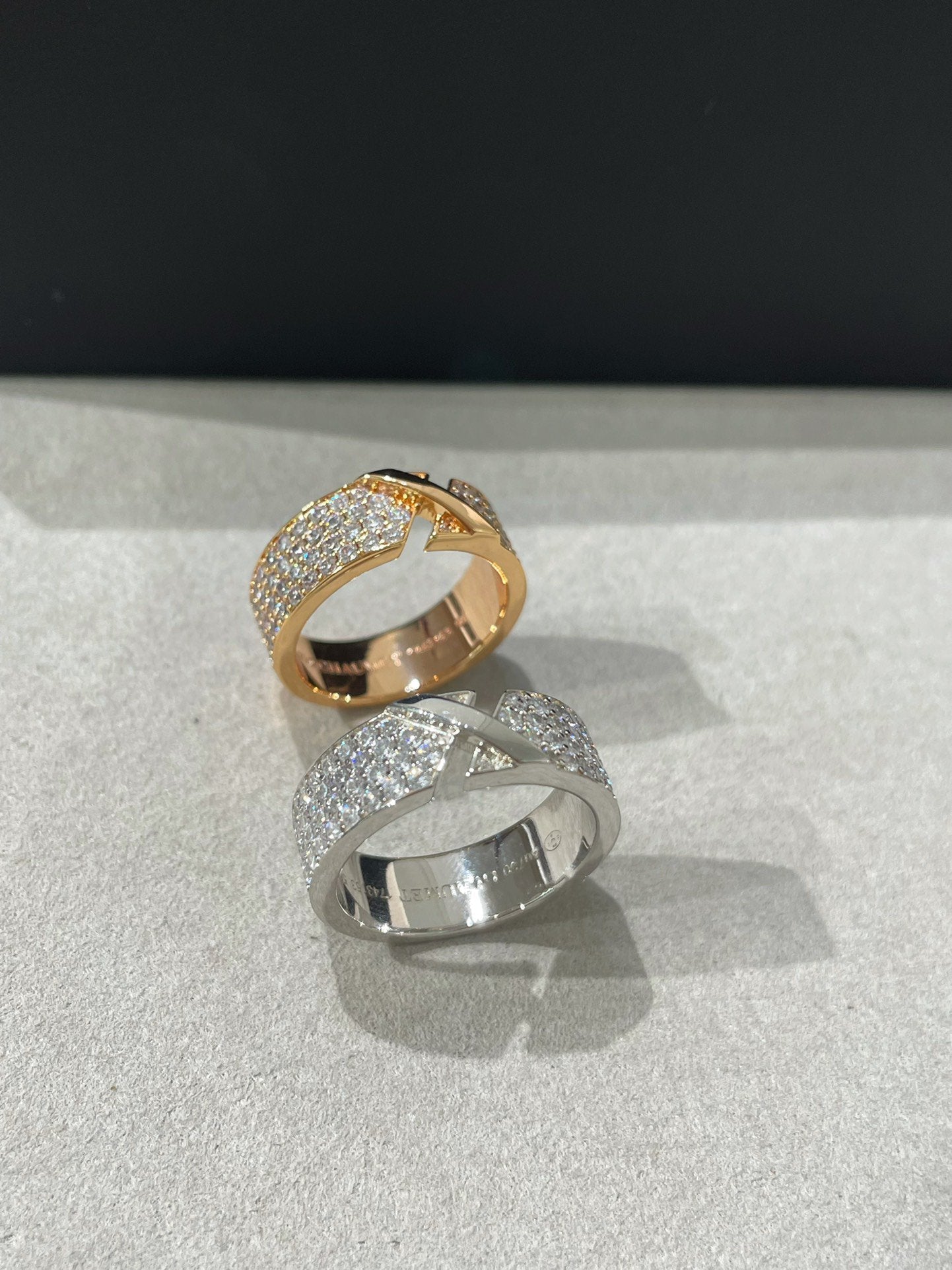 [Lunabriance]LIENS EVIDENCE  DIAMOND PAVED RING
