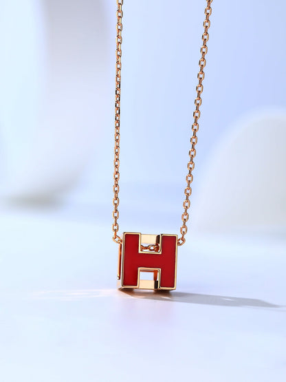 [Lunabriance]H CAGE PINK GOLD NECKLACE
