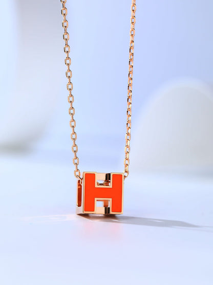 [Lunabriance]H CAGE PINK GOLD NECKLACE