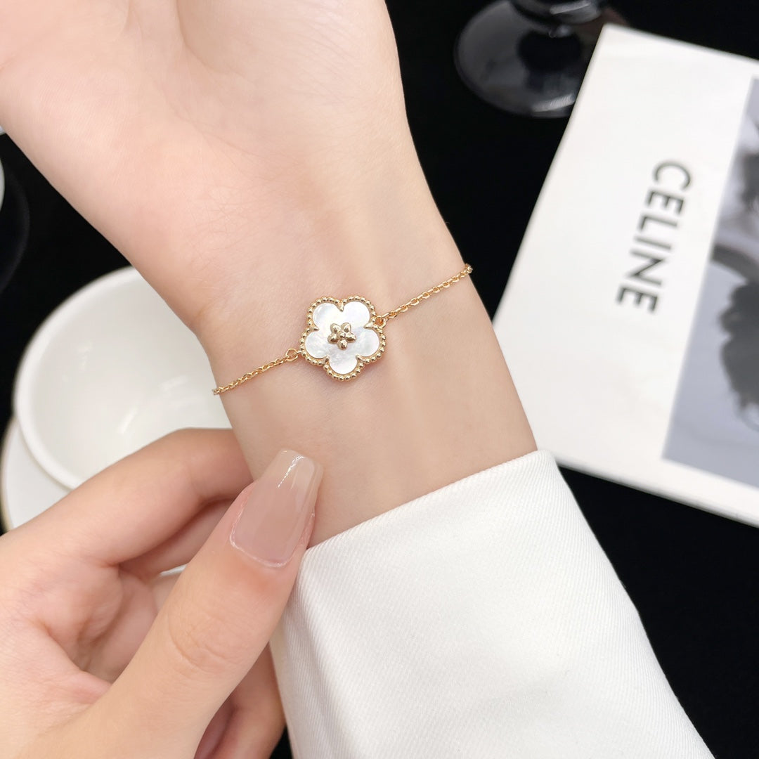 [Lunabriance]LUCKY SPRING ROSE GOLD MOP BRACELET