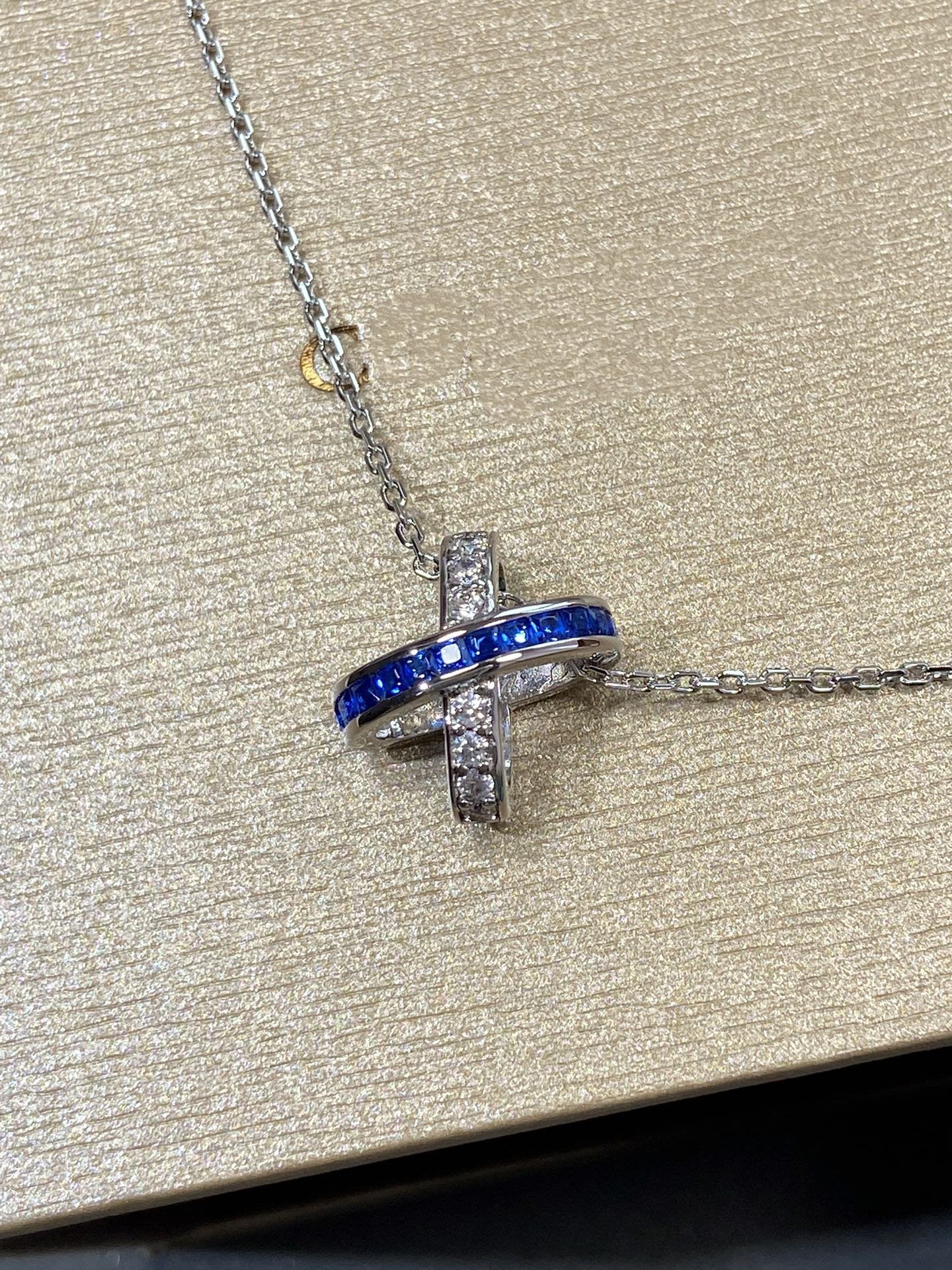 [Lunabriance]LIENS DIAMOND SILVER NECKLACE