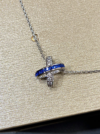 [Lunabriance]LIENS DIAMOND SILVER NECKLACE