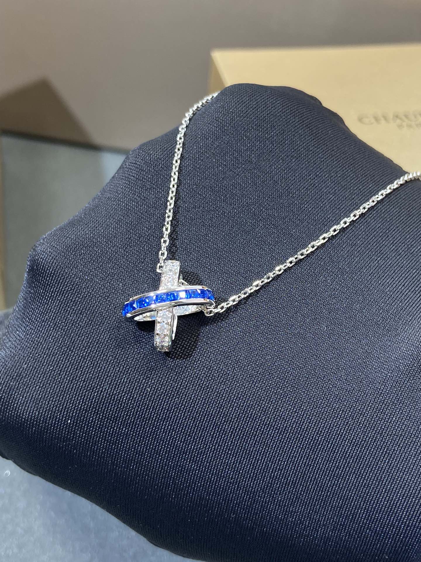 [Lunabriance]LIENS DIAMOND SILVER NECKLACE