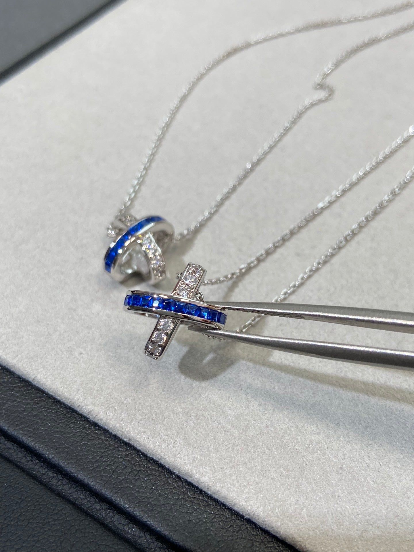 [Lunabriance]LIENS DIAMOND SILVER NECKLACE