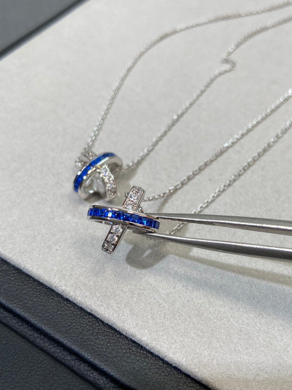 [Lunabriance]LIENS DIAMOND SILVER NECKLACE