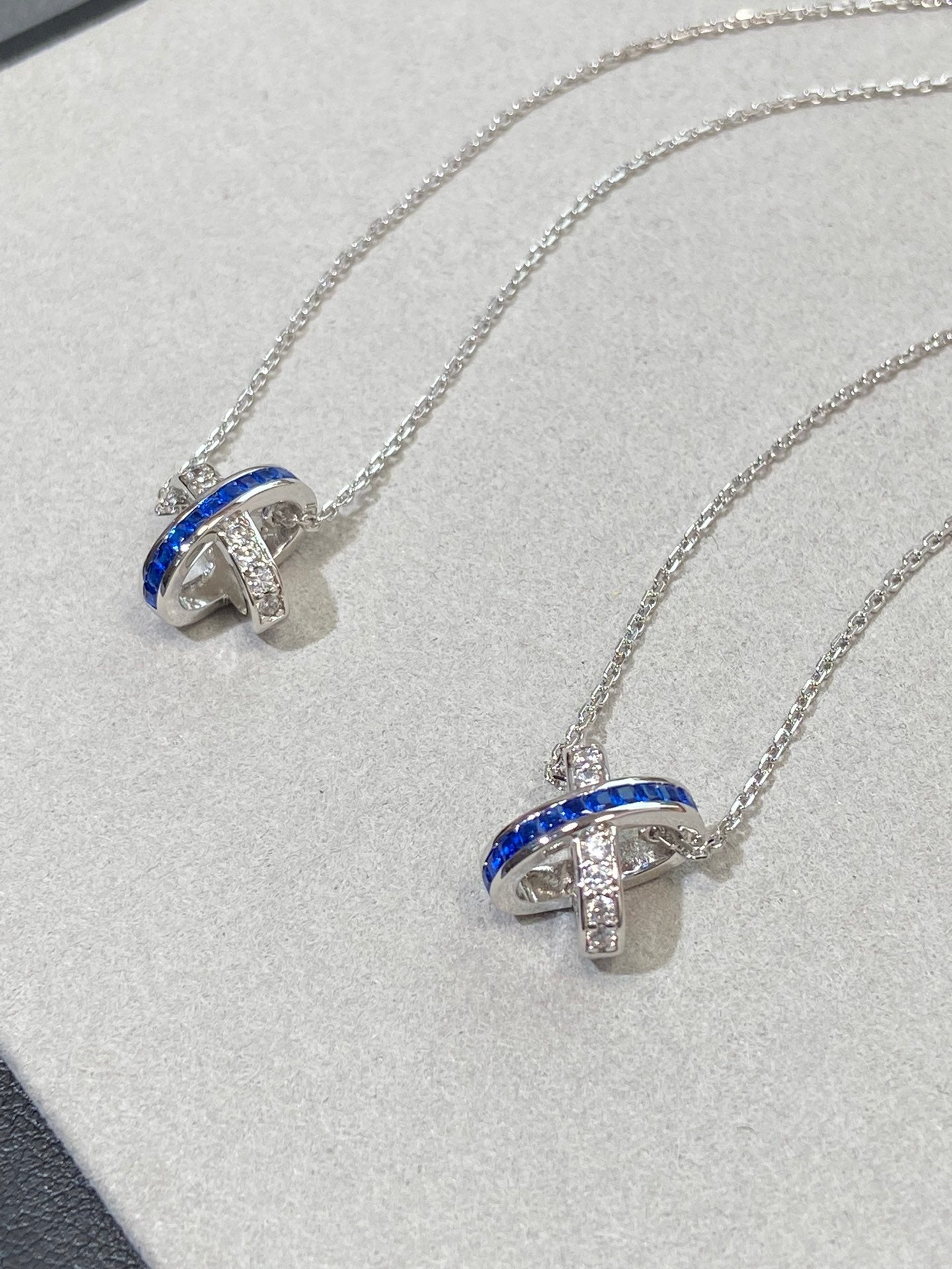 [Lunabriance]LIENS DIAMOND SILVER NECKLACE