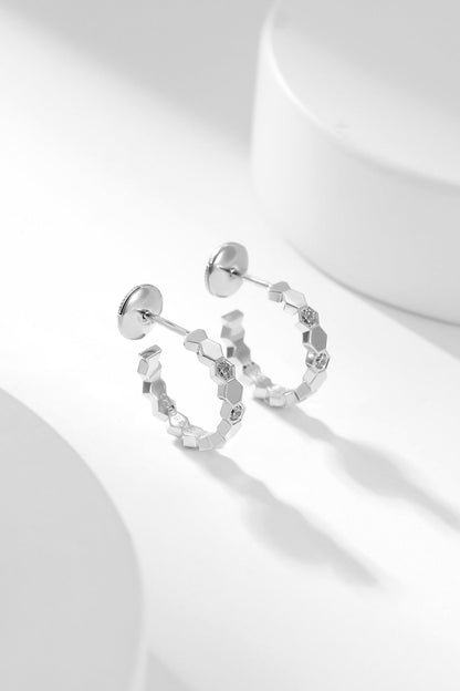 [Lunabriance]BEE LOVE DIAMOND HOOP EARRINGS