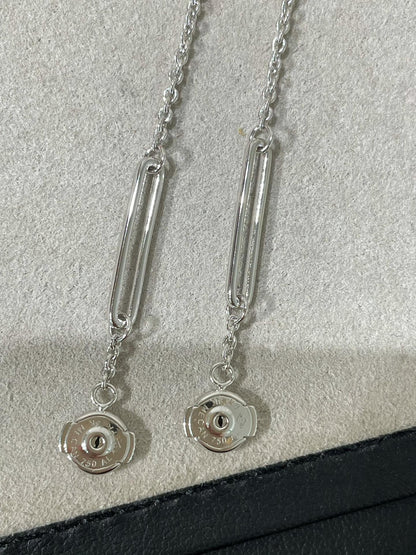 [Lunabriance]CHAINE CHAOS DIAMOND DROP EARRINGS