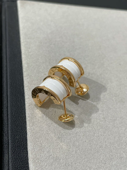 [Lunabriance]ZERO 1 PINK GOLD CERAMIC EARRINGS