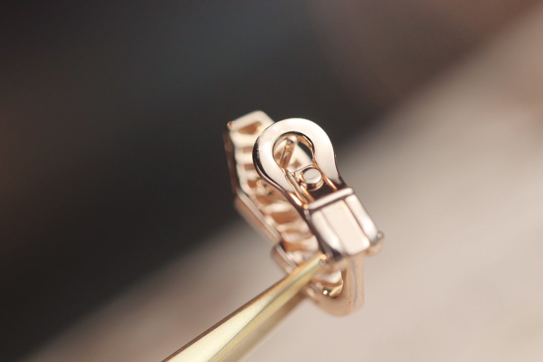 [Lunabriance]SERPENT PINK GOLD DIAMOND EARRINGS