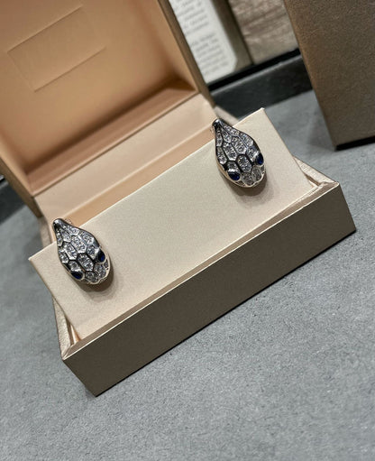 [Lunabriance]SERPENT DIAMOND STUD EARRINGS