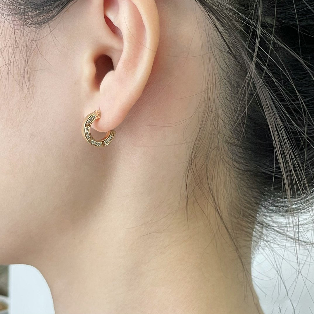 [Lunabriance]LOVE DIAMOND EARRINGS