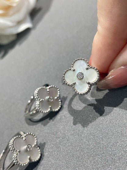 [Lunabriance]CLOVER SILVER MOP DIAMOND RING