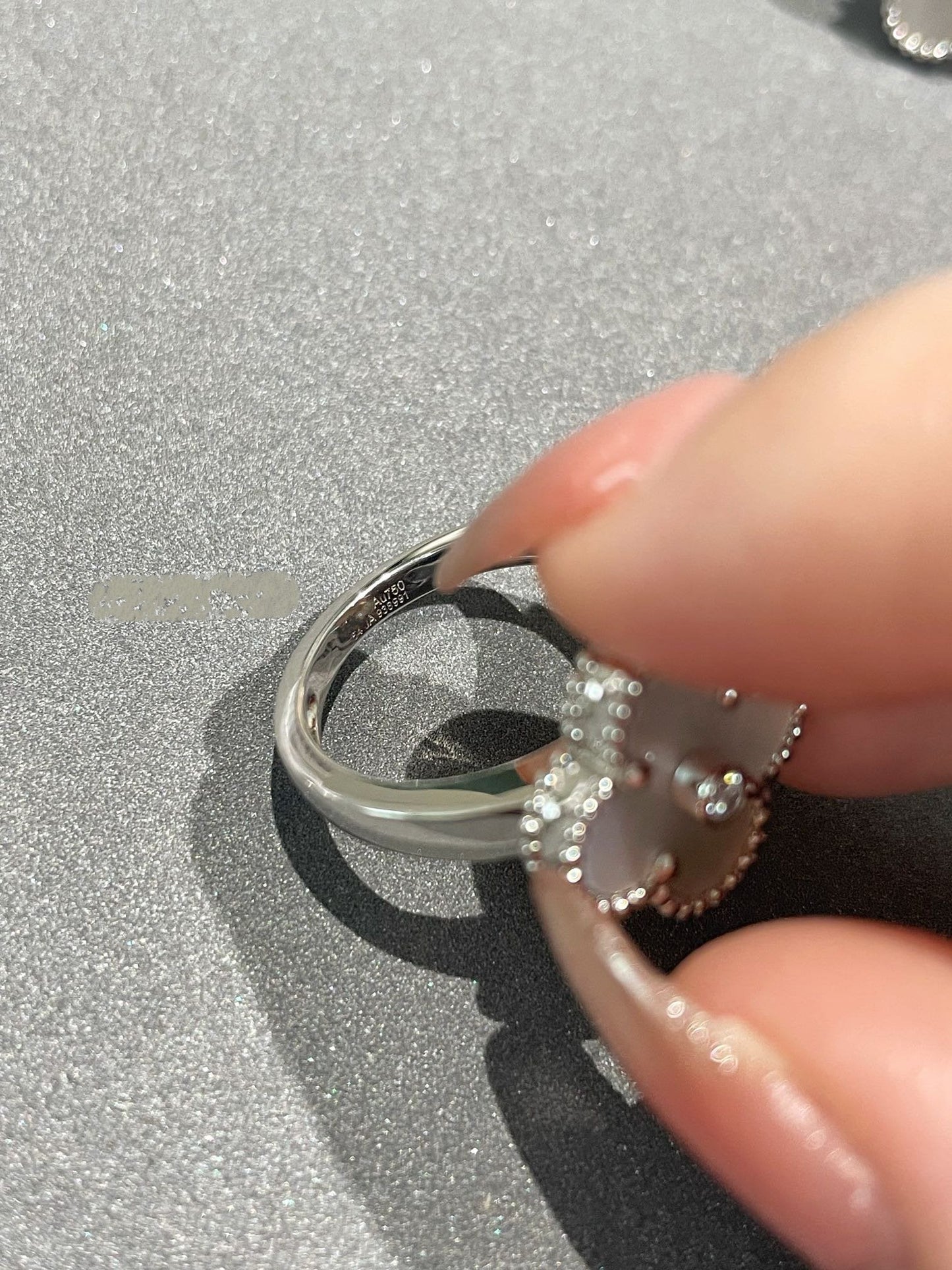 [Lunabriance]CLOVER SILVER MOP DIAMOND RING