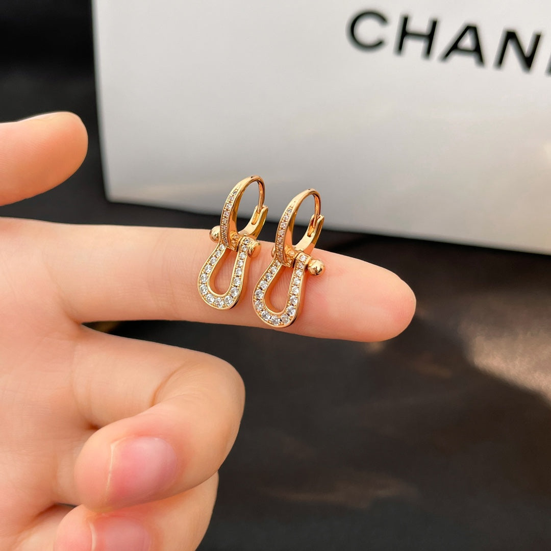[Lunabriance]FORCE 10 FULL DIAMOND DROP EARRINGS MEDIUM MODEL