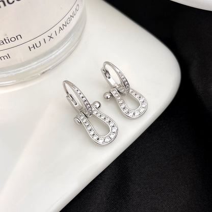 [Lunabriance]FORCE 10 FULL DIAMOND DROP EARRINGS MEDIUM MODEL