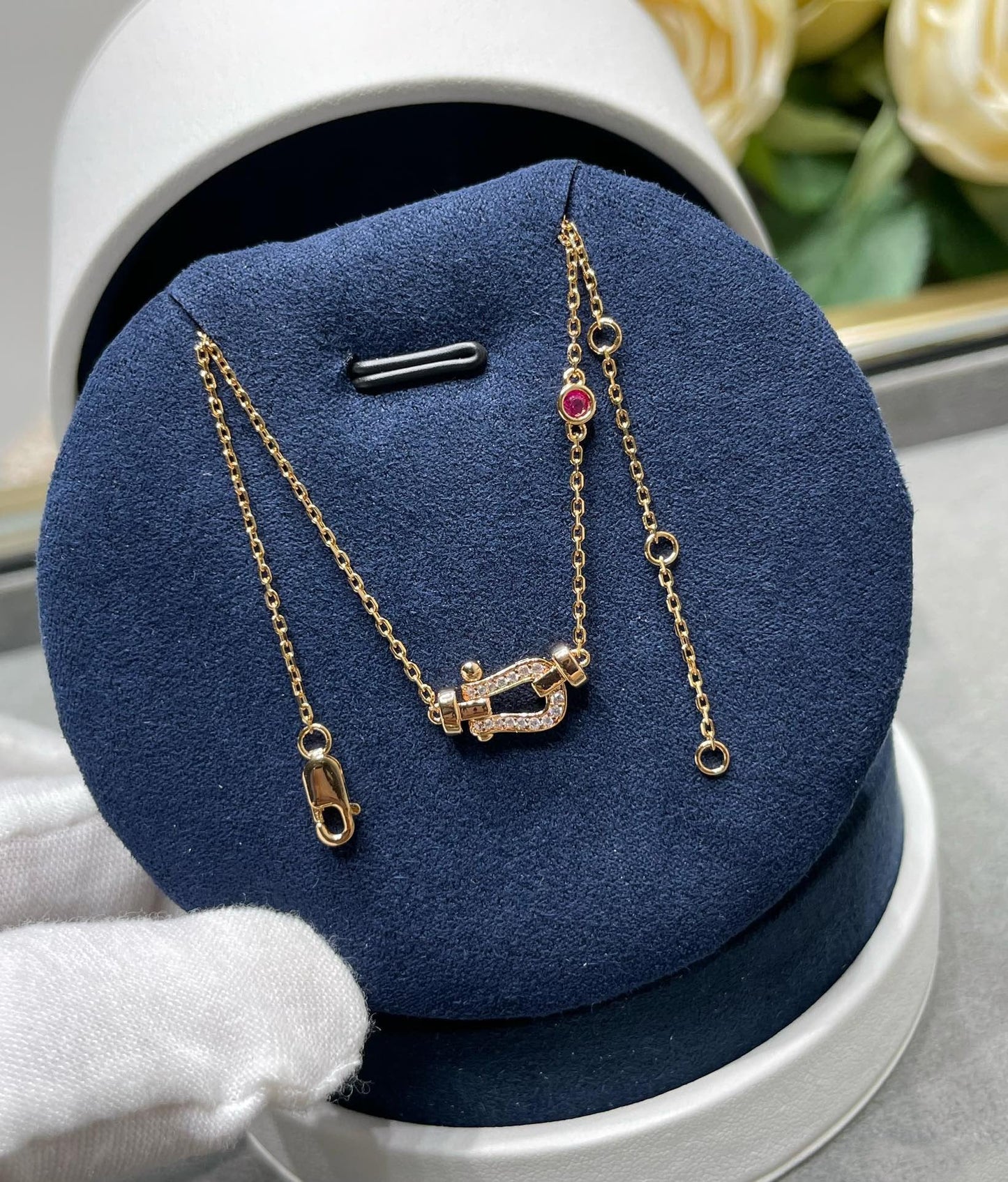 [Lunabriance]FORCE 10 DIAMOND PINK GOLD NECKLACE
