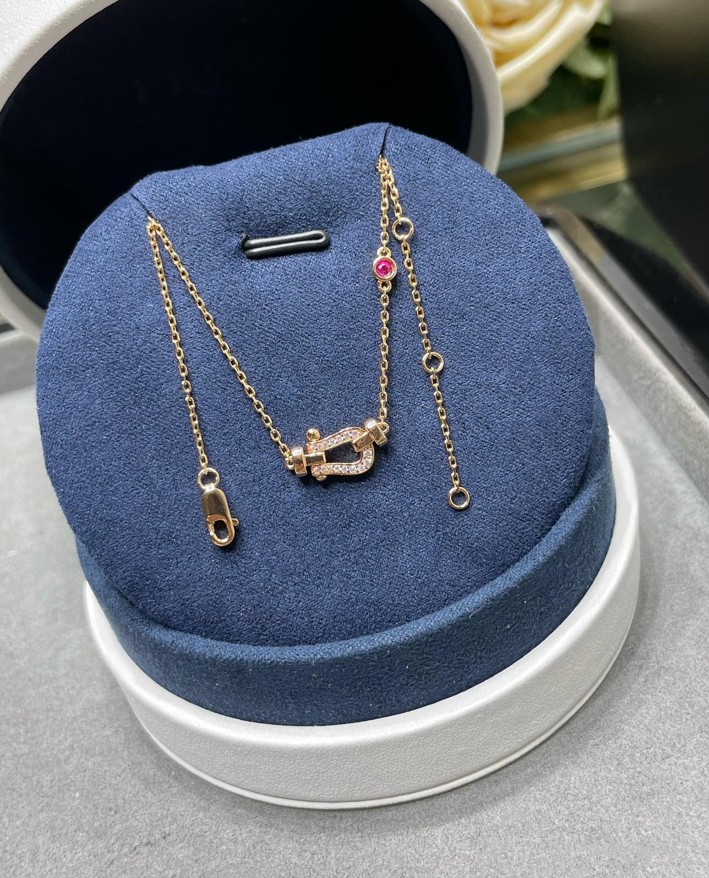 [Lunabriance]FORCE 10 DIAMOND PINK GOLD NECKLACE