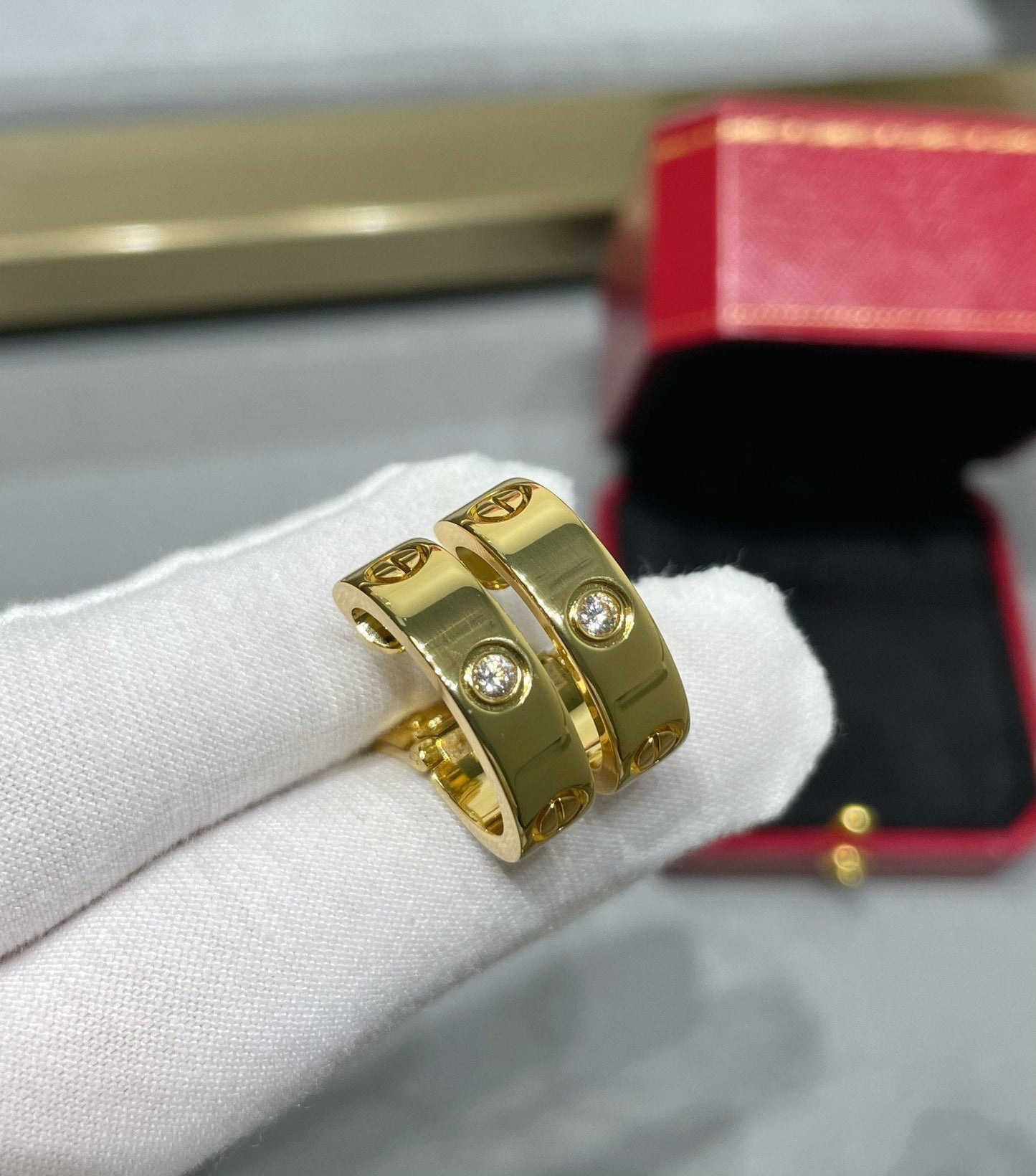 [Lunabriance]LOVE 5.5MM 1 DIAMOND EARRINGS