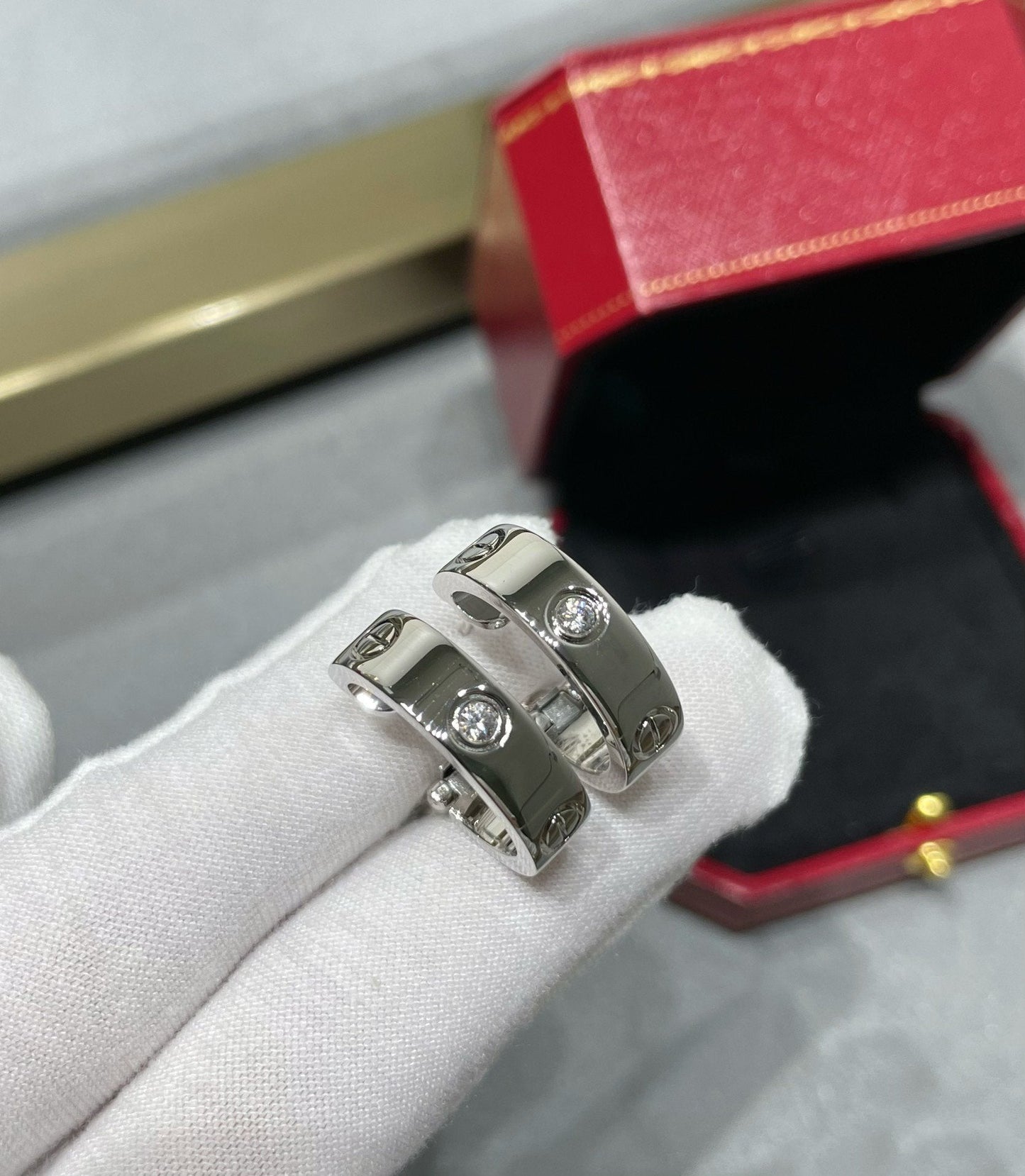 [Lunabriance]LOVE 5.5MM 1 DIAMOND EARRINGS