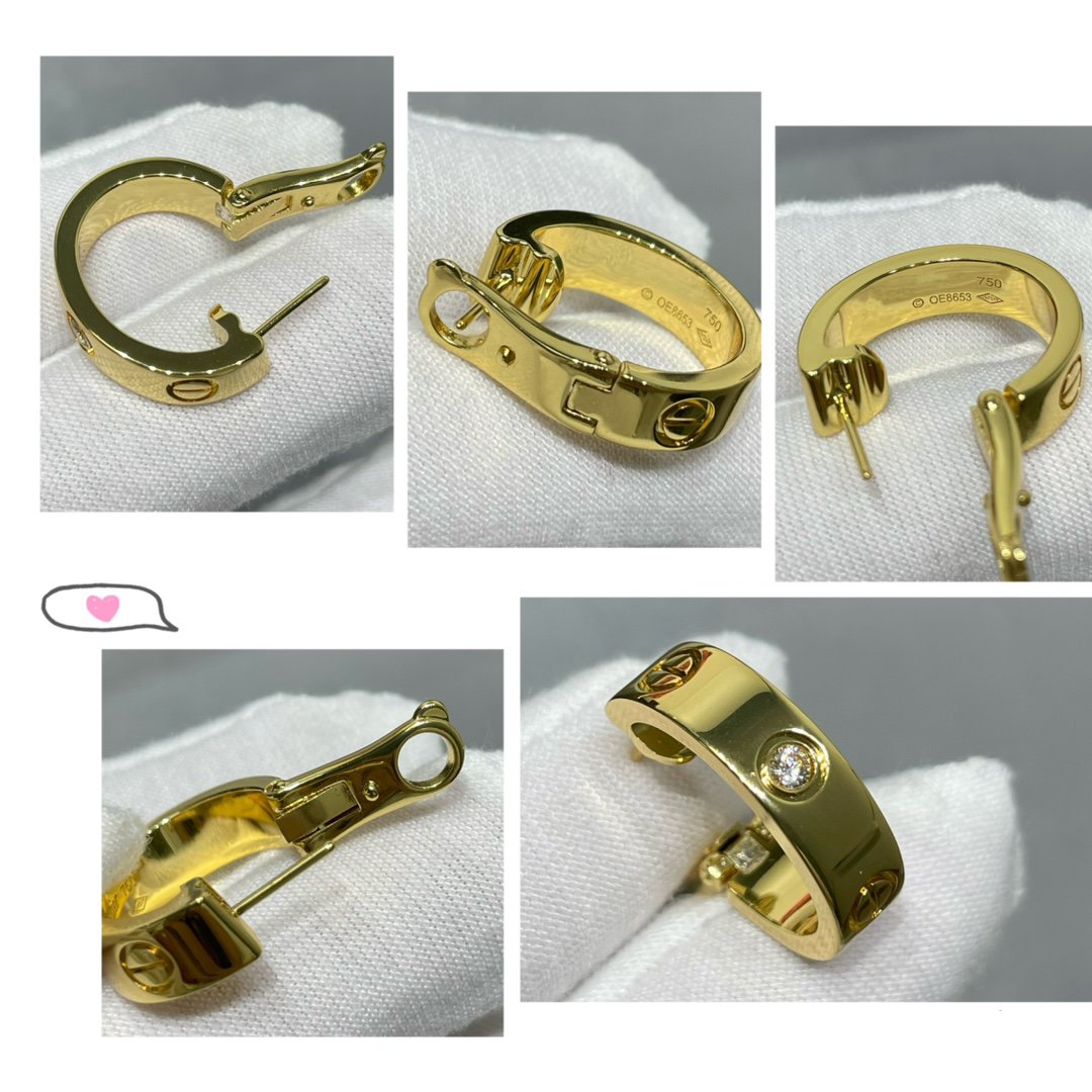 [Lunabriance]LOVE 5.5MM 1 DIAMOND EARRINGS